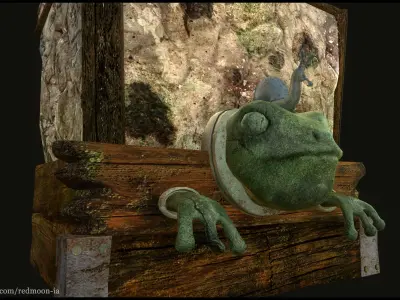 House Balcony stylized Low-poly 3D model