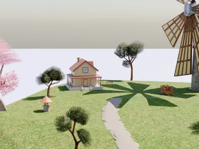 the two islands Low-poly 3D model