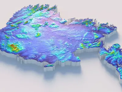 Ireland Terrain Country 3D model