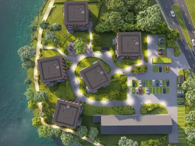 Lake houses LUMION12 ARCHICAD SKETCHUP 3D model