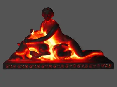 lava statue Low-poly 3D model