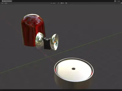 Warning Light PBR 3 Low-poly 3D model