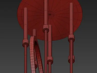 Six Light Chandelier 3D model