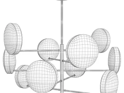 Perla Chandelier 10 Low-poly 3D model