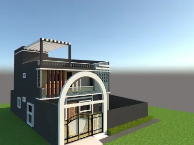 00001 modern house design 3D model