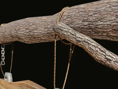 game ready road sign Low-poly 3D model