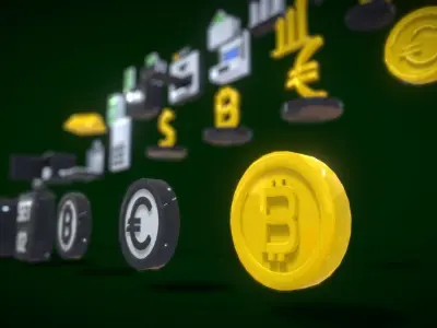 3D Button Collections3 3D Model Low-poly 3D model