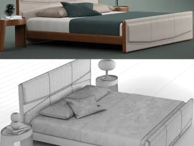 Giorgetti pochette beds  fabric 3D model