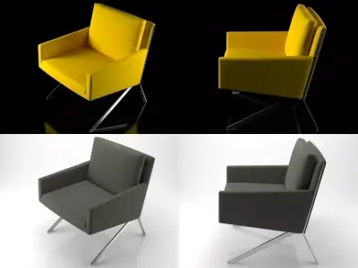 Theo four chairs 3D model