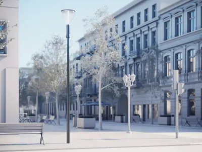 Street lamp in classic form 3D model