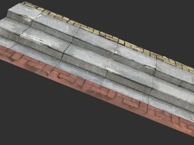 Long steps in the park 3d scan 3D model