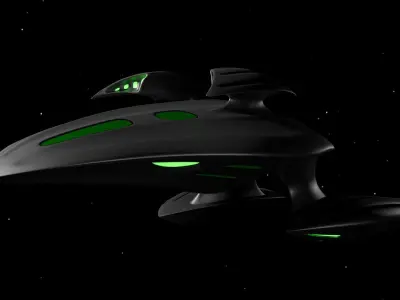 alien spaceship Low-poly 3D model from CGTrader