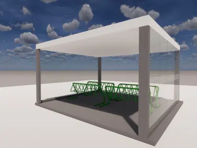 Bike Shelter -Large 3D model