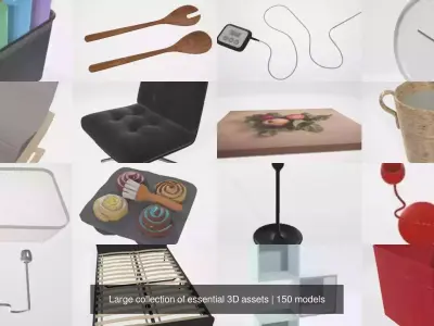 Large collection of essential 3D assets 3D Model Pack