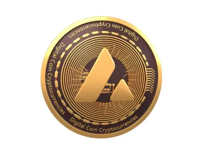Avalanche Coin v3 001 Low-poly 3D model