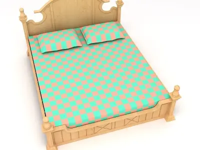 Bed Cot 02 3D model