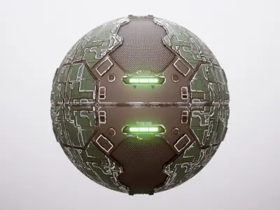 PBR Sci-Fi Spaceship Texture 45 Low-poly 3D model