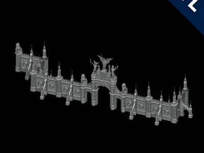 Gate and Wall Modular 3D print model