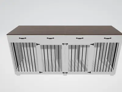 Dog Crate Furniture Low-poly 3D model