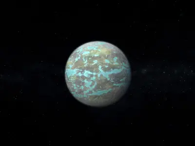 Alien Planet 09 Low-poly 3D model