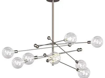 Chandelier Gallotti  Radice Balls Nickel 8  3D model