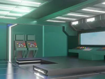 Sci Fi Lab Low-poly 3D model purchase