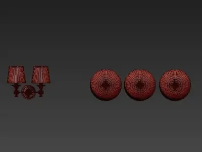 Lugarno Double Sconce  Restoration Hardware 3D model