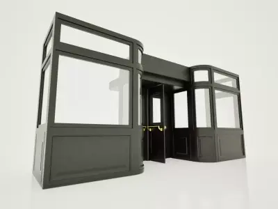 old english shop window 3D model