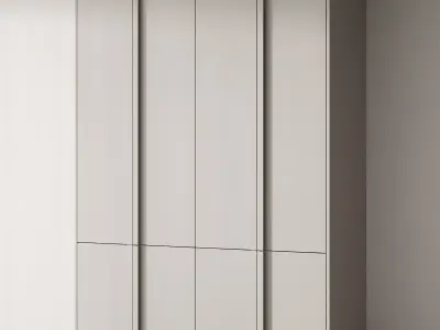 230 cabinet furniture 07 minimal wardrobe cupboard 03 3D model