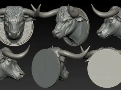 Bull Door 3D print model