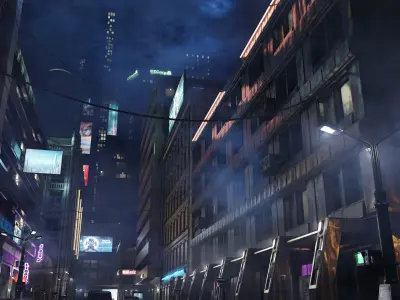 ULTRA Detailled Sci-Fi Cyberpunk City - Blender SMALL VERSION 3D model