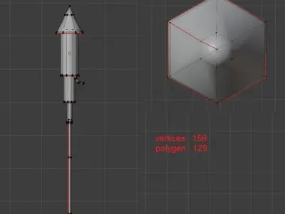 ROCKET FIRECRACKERS - INDIAN FIRECRACKER Low-poly 3D model