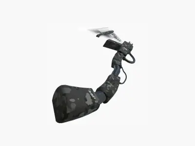 SciFi War Axe A09 Black Camouflage - Sci Fi Weapon Design Low-poly 3D model