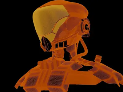 Sci-Fi helmet 3D model 13
