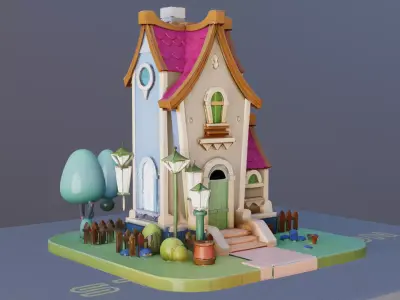 House Model Architectural Miniature for Painting 3D print model