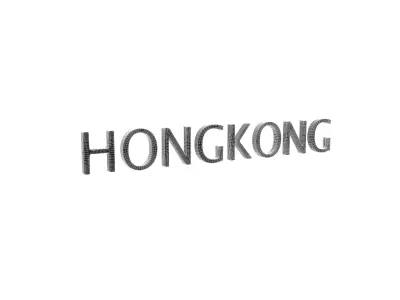 Hong Kong Name Text v1 001 Low-poly 3D model