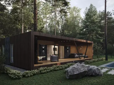 House in the Forest Modern House 3D model
