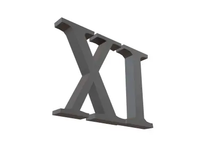 Roman Numerals 11 v1 001 Low-poly 3D model