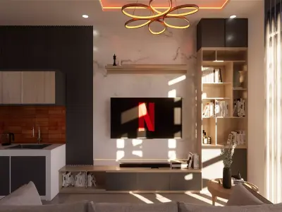 3D FULL EXTERIOR AND INTERIOR HOME TOUR 3D model