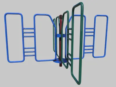 Old Merry Go Round Low-poly 3D model