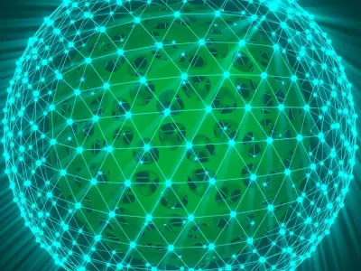 abstract futuristic sphere 3D model