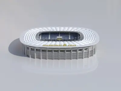 Frankfurt Arena Waldstadion Euro 2024 Low-poly 3D model