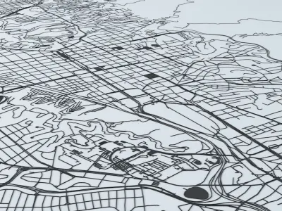 Caracas Road Network and Streets 3D model