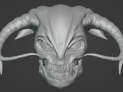 Biomech Gothic Door Handle Mask  3D print model