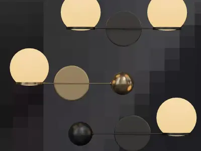 CONTRAPESSO LED DOUBLE SCONCE 3D model