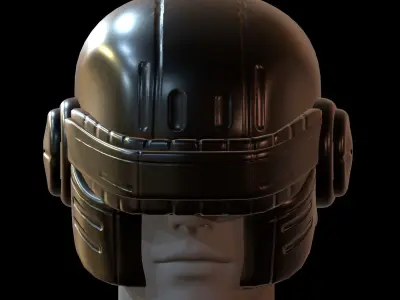 Gas mask helmet 3d model scifi Low-poly  3D model