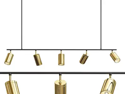 Lino Pendant Gold Black 3D model