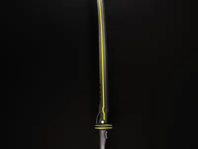 SCI - FI Katana Gameready Low-poly 3D model