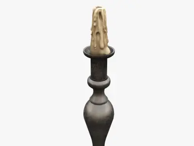 Candle Holder Low-poly 3D model 11