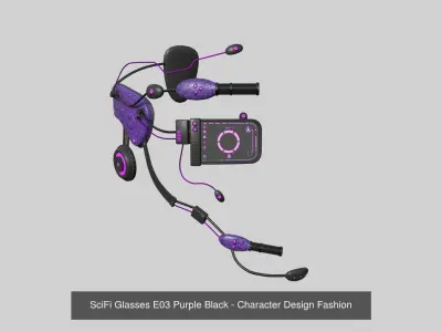 10 SciFi Glasses E Collection - Character Design Fashion 3D Model Pack